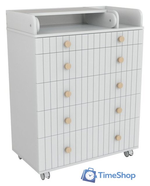 Детский комод Incanto Lunna Charm МДФ 800/5 PK-0004/12mdf (белый) - Изображение №1 — Интернет-магазин Time-Shop