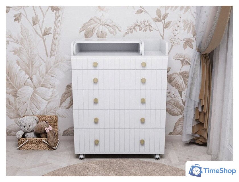 Детский комод Incanto Lunna Charm МДФ 800/5 PK-0004/12mdf (белый) - Изображение №9 — Интернет-магазин Time-Shop