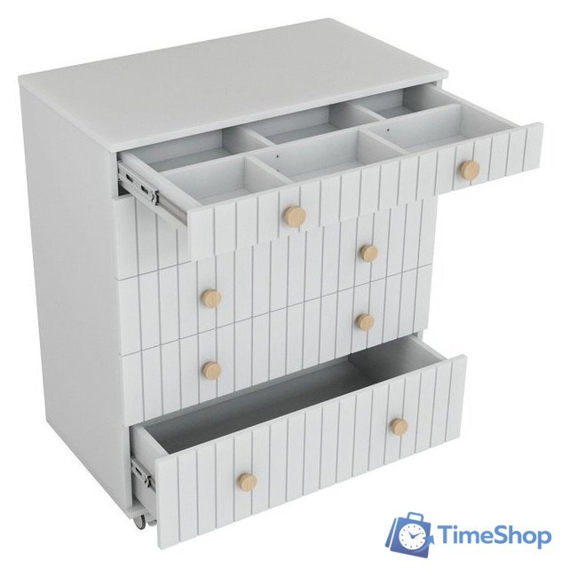 Детский комод Incanto Lunna Charm МДФ 800/5 PK-0004/12mdf (белый) - Изображение №6 — Интернет-магазин Time-Shop