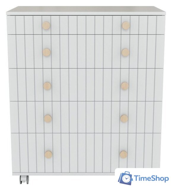 Детский комод Incanto Lunna Charm МДФ 800/5 PK-0004/12mdf (белый) - Изображение №3 — Интернет-магазин Time-Shop