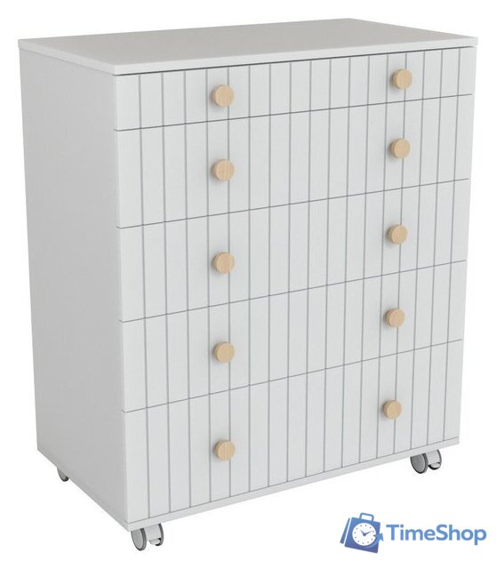 Детский комод Incanto Lunna Charm МДФ 800/5 PK-0004/12mdf (белый) - Изображение №5 — Интернет-магазин Time-Shop