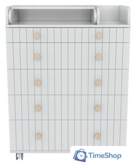 Детский комод Incanto Lunna Charm МДФ 800/5 PK-0004/12mdf (белый) - Изображение №2 — Интернет-магазин Time-Shop