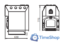 Свободностоящая печь-камин Термофор Инженер Уголь, ЧД, ЧК, ЗГ, ТВ - Изображение №3 — Интернет-магазин Time-Shop