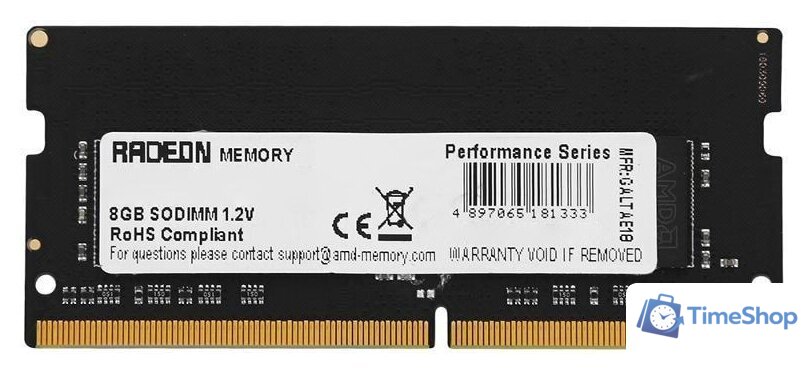 Оперативная память AMD Radeon R9 Gamer Series 4GB DDR4 SODIMM PC4-25600 R944G3206S1S-U - Изображение №1 — Интернет-магазин Time-Shop
