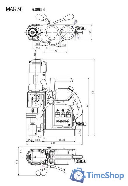 Сверлильный станок Metabo MAG 50 600636500 - Изображение №3 — Интернет-магазин Time-Shop