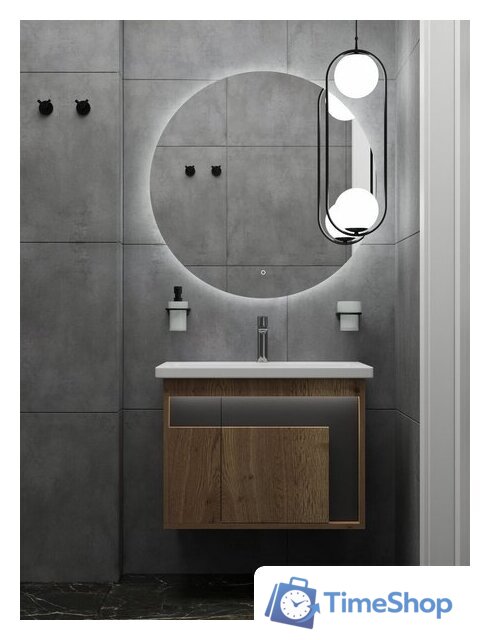  Дабер Тумба под умывальник 016 WeltWasser Deilbach 7517-60 Т16.6W.0.22_light (с подсветкой, дуб галифакс/серый) - Изображение №4 — Интернет-магазин Time-Shop