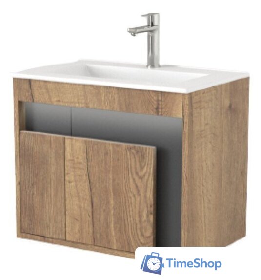  Дабер Тумба под умывальник 016 WeltWasser Deilbach 7517-60 Т16.6W.0.22_light (с подсветкой, дуб галифакс/серый) - Изображение №1 — Интернет-магазин Time-Shop