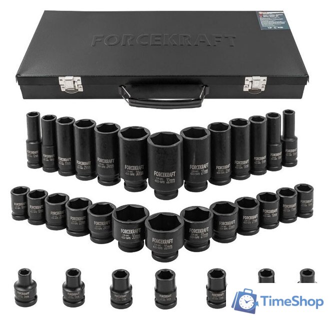 Набор головок слесарных ForceKraft FK-4333-5MPB - Изображение №2 — Интернет-магазин Time-Shop