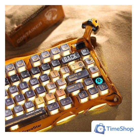 Клавиатура Gravastar Mercury K1 Pro Special Edition Battle-Worn Yellow (GravaStar x Kailh Speedy Mint) - Изображение №6 — Интернет-магазин Time-Shop