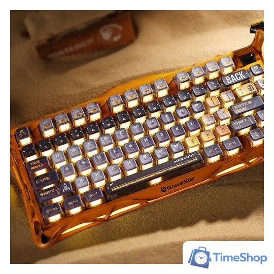 Клавиатура Gravastar Mercury K1 Pro Special Edition Battle-Worn Yellow (GravaStar x Kailh Speedy Mint) - Изображение №5 — Интернет-магазин Time-Shop