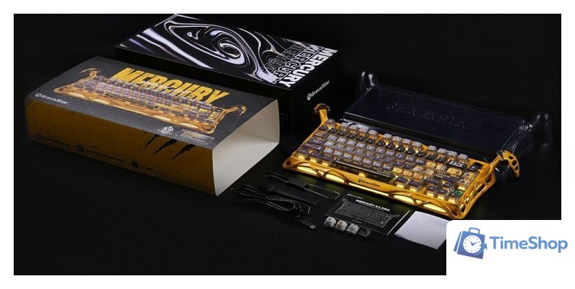 Клавиатура Gravastar Mercury K1 Pro Special Edition Battle-Worn Yellow (GravaStar x Kailh Speedy Mint) - Изображение №11 — Интернет-магазин Time-Shop