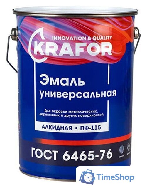 Эмаль Krafor ПФ-115 5 кг (белый) - Изображение №1 — Интернет-магазин Time-Shop