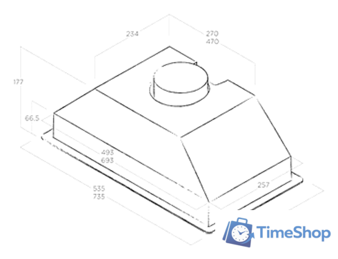 Кухонная вытяжка Jetair Viera GR/A/52 PRF0153828 - Изображение №2 — Интернет-магазин Time-Shop