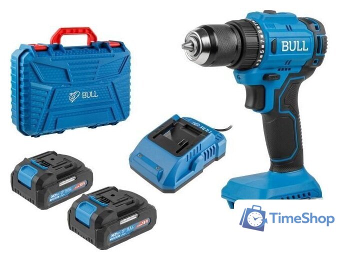 Дрель-шуруповерт Bull SR 1803 1329602 (с 2-мя АКБ, кейс) - Изображение №1 — Интернет-магазин Time-Shop