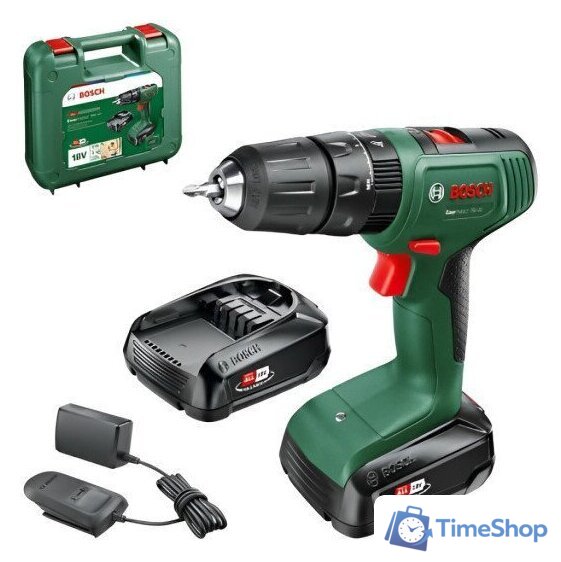 Ударная дрель-шуруповерт Bosch EasyImpact 18V-40 06039D8102 (с 2-мя АКБ, кейс) - Изображение №1 — Интернет-магазин Time-Shop