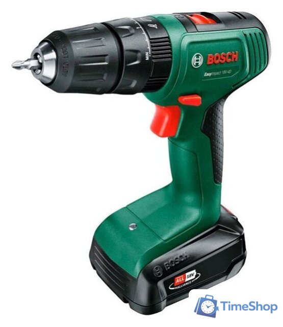 Ударная дрель-шуруповерт Bosch EasyImpact 18V-40 06039D8102 (с 2-мя АКБ, кейс) - Изображение №2 — Интернет-магазин Time-Shop