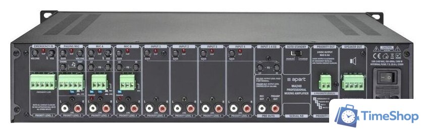 Трансляционный усилитель Apart Audio MA240 - Изображение №2 — Интернет-магазин Time-Shop