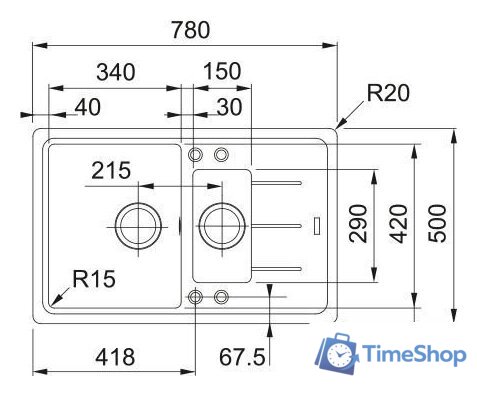 Кухонная мойка Franke Basis BFG 651-78 114.0716.319 - Изображение №3 — Интернет-магазин Time-Shop