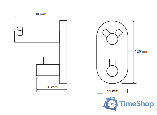 Крючок для ванны Bemeta Omega 104405222 - Изображение №2 — Интернет-магазин Time-Shop