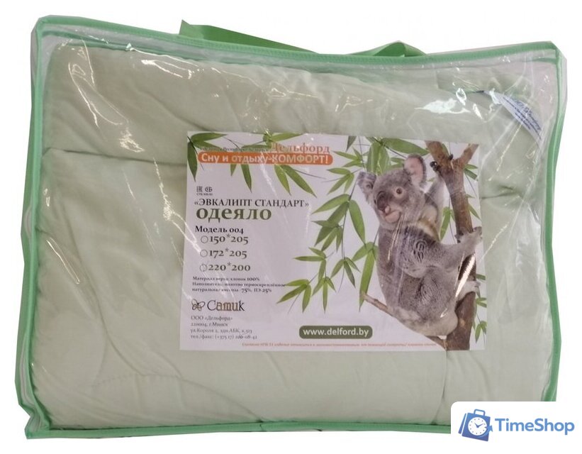 Одеяло Delford Эвкалипт Стандарт ПВХ 220x200 4ЭХЛ1-уп11 - Изображение №1 — Интернет-магазин Time-Shop