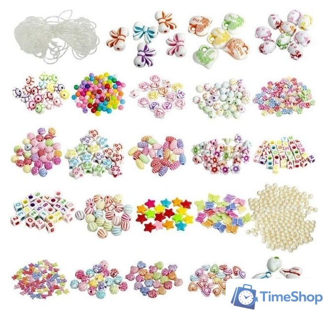 Бусины BRAUBERG Beads set 664695 (450 шт) - Изображение №3 — Интернет-магазин Time-Shop