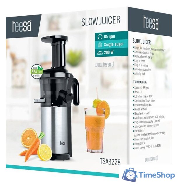 Соковыжималка Teesa TSA3228 - Изображение №6 — Интернет-магазин Time-Shop