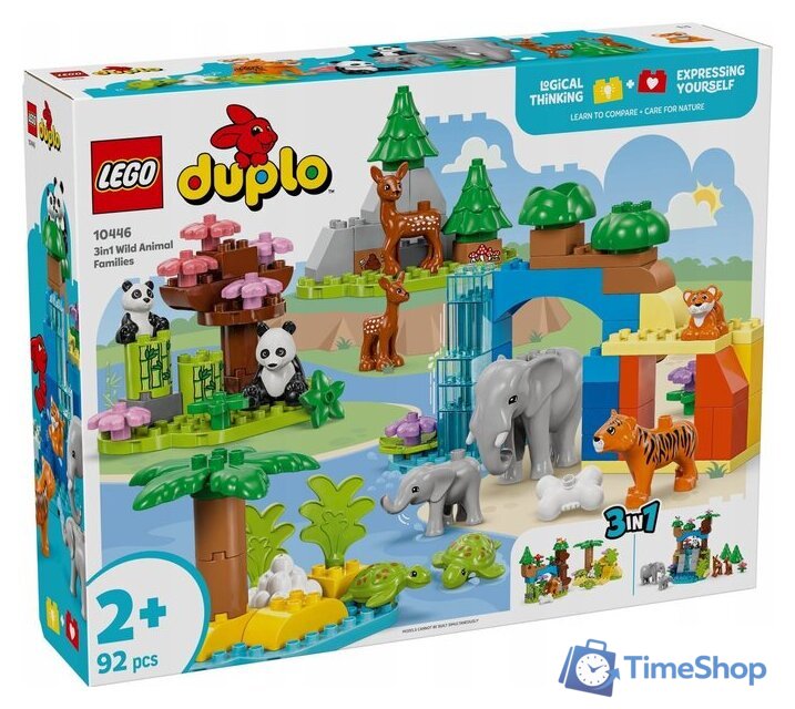 Конструктор LEGO Duplo 10446 Семьи диких животных 3в1 - Изображение №1 — Интернет-магазин Time-Shop