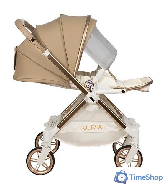 Коляска прогулочная «книга» Farfello Olivia (кварцевый песок) - Изображение №5 — Интернет-магазин Time-Shop