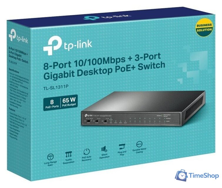 Неуправляемый коммутатор TP-Link TL-SL1311P - Изображение №6 — Интернет-магазин Time-Shop