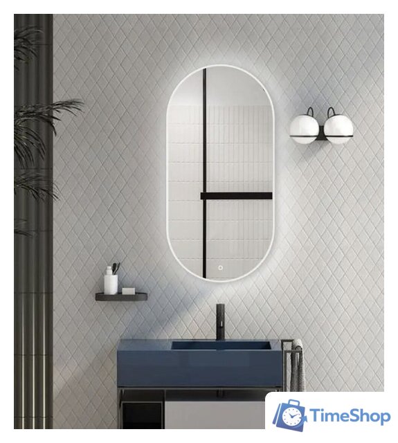  eMZe 50x100 LED.UV.50.100.BEL (белый с УФ-окантовкой и подсветкой) - Изображение №2 — Интернет-магазин Time-Shop