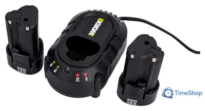 Ударная дрель-шуруповерт Worx Professional WU131X (с 2-мя АКБ, сумка) - Изображение №9 — Интернет-магазин Time-Shop