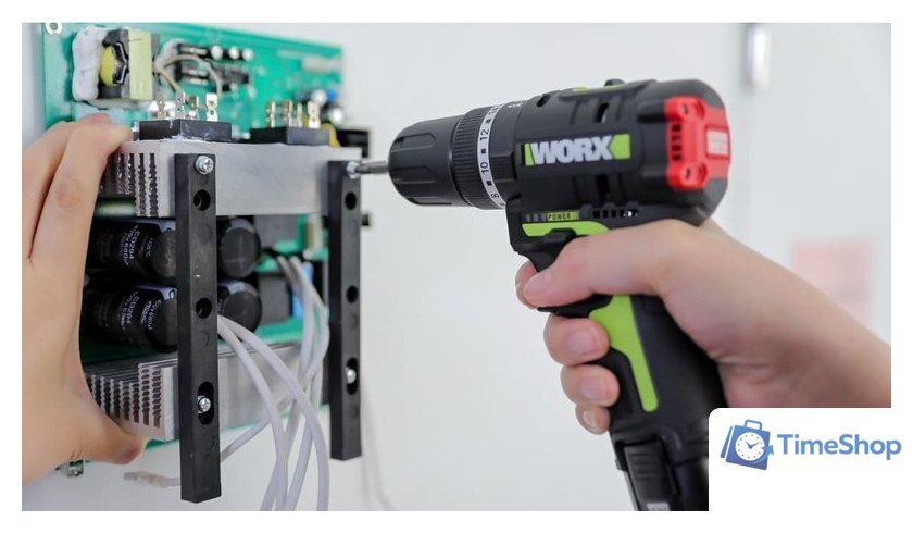 Ударная дрель-шуруповерт Worx Professional WU131X (с 2-мя АКБ, сумка) - Изображение №18 — Интернет-магазин Time-Shop