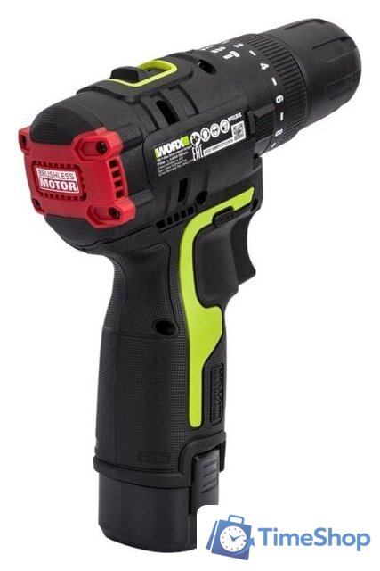 Ударная дрель-шуруповерт Worx Professional WU131X (с 2-мя АКБ, сумка) - Изображение №4 — Интернет-магазин Time-Shop