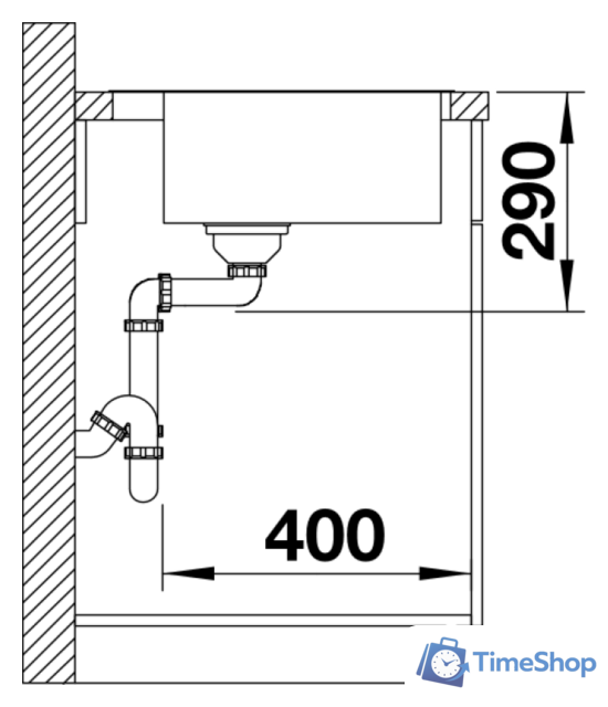 Кухонная мойка Blanco Andano 500-IF/A 525245 (с клапаном-автоматом, сатин) - Изображение №8 — Интернет-магазин Time-Shop