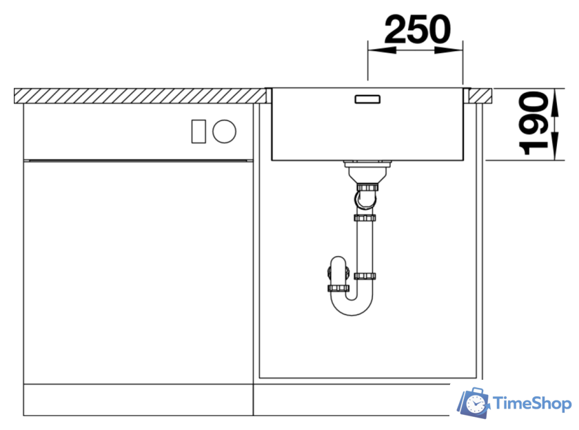 Кухонная мойка Blanco Andano 500-IF/A 525245 (с клапаном-автоматом, сатин) - Изображение №7 — Интернет-магазин Time-Shop