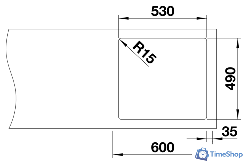 Кухонная мойка Blanco Andano 500-IF/A 525245 (с клапаном-автоматом, сатин) - Изображение №6 — Интернет-магазин Time-Shop