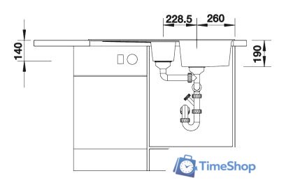 Кухонная мойка Blanco Zia 6 S (темная скала) [518940] - Изображение №4 — Интернет-магазин Time-Shop