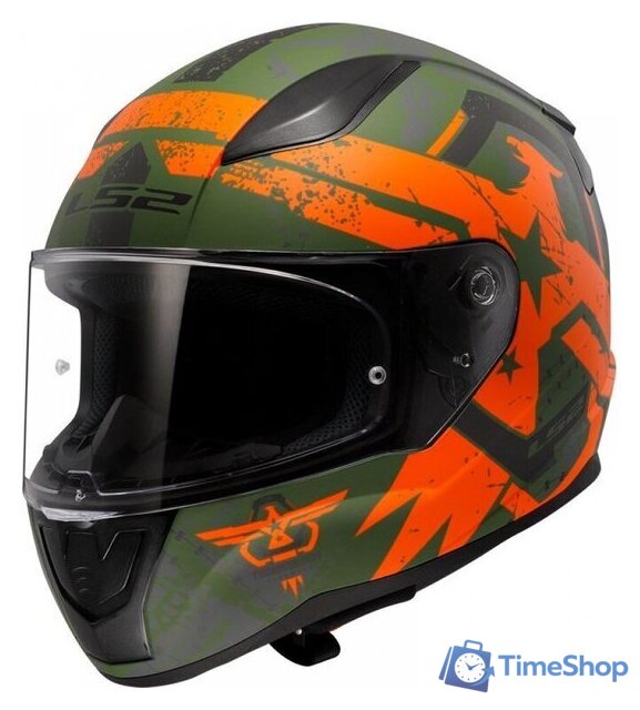 Мотошлем LS2 FF353 Rapid 2 Thunder Birds (S, оранжевый матовый) - Изображение №1 — Интернет-магазин Time-Shop