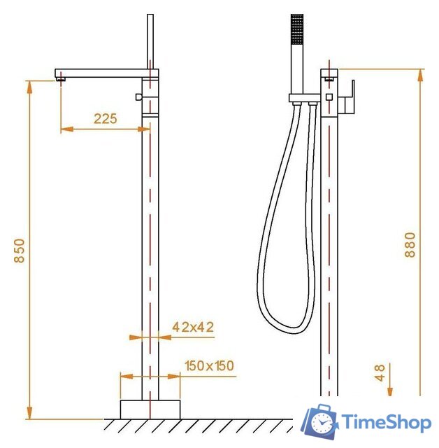 Смеситель RGW SP-350 511405350-01 - Изображение №2 — Интернет-магазин Time-Shop