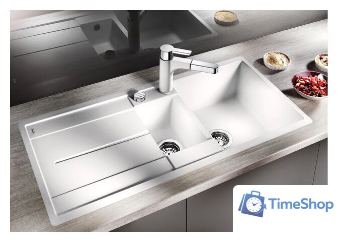 Кухонная мойка Blanco Metra 6 S-F (белый) [519115] - Изображение №3 — Интернет-магазин Time-Shop