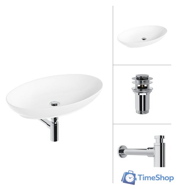 Умывальник Lauter 21571 + клапан 21190CH + сифон 21635CH (хром) - Изображение №1 — Интернет-магазин Time-Shop
