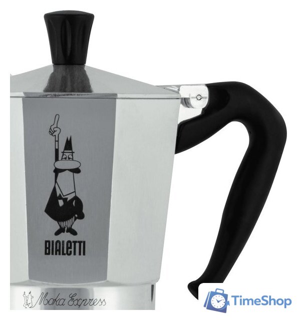 Гейзерная кофеварка Bialetti Moka Express (12 порций) - Изображение №4 — Интернет-магазин Time-Shop