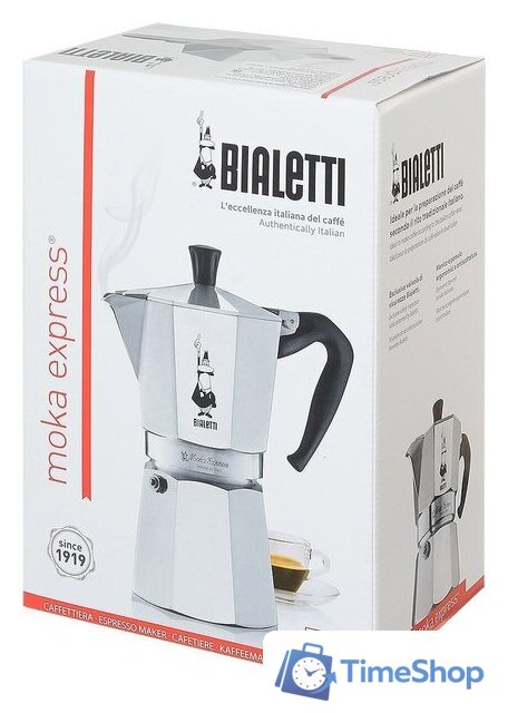 Гейзерная кофеварка Bialetti Moka Express (12 порций) - Изображение №6 — Интернет-магазин Time-Shop