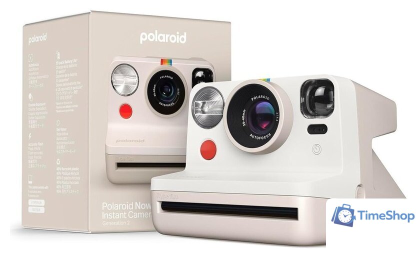 Фотоаппарат Polaroid Now Instant Camera Generation 2 (бежевый) - Изображение №5 — Интернет-магазин Time-Shop
