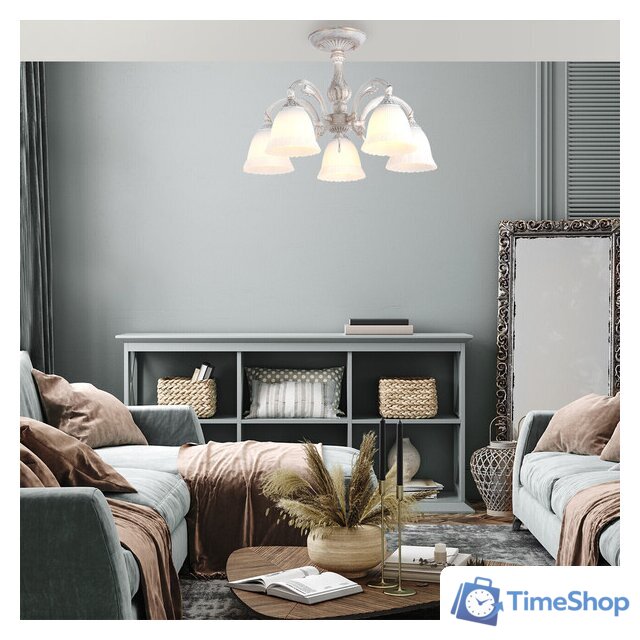 Люстра средней высоты Escada Versailles 1114/5PL E27*60W White - Изображение №3 — Интернет-магазин Time-Shop