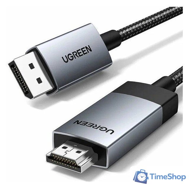 Кабель Ugreen DP119 DisplayPort - HDMI 25491 (3 м, черный) - Изображение №2 — Интернет-магазин Time-Shop