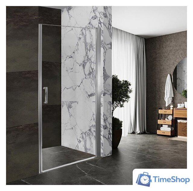 Душевая дверь Roxen Astra 580110-80B (черный/прозрачное) - Изображение №1 — Интернет-магазин Time-Shop