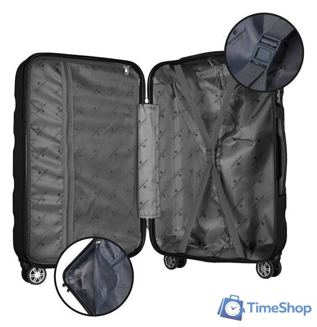 Чемодан-спиннер Peterson PTN 5806-W-S (розовый) - Изображение №6 — Интернет-магазин Time-Shop