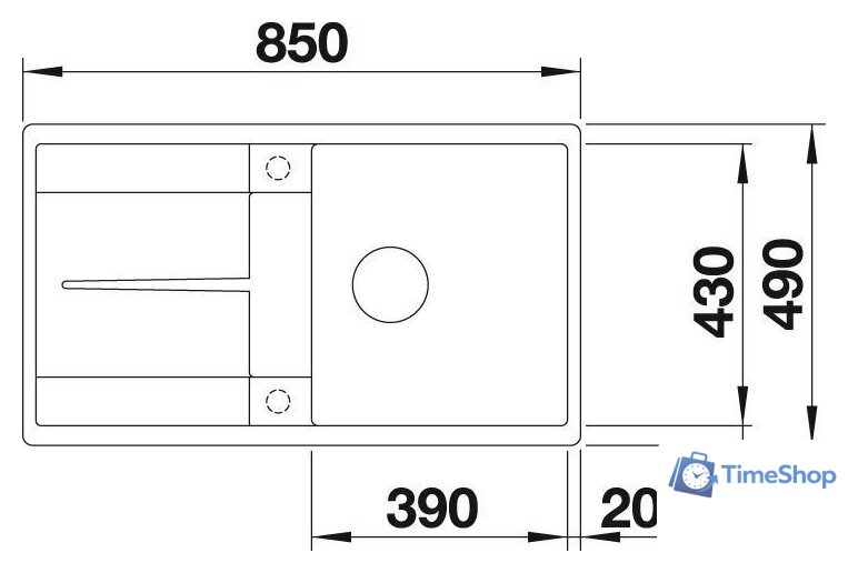 Кухонная мойка Blanco Metra 5 S-F 527111 (нежный белый) - Изображение №3 — Интернет-магазин Time-Shop