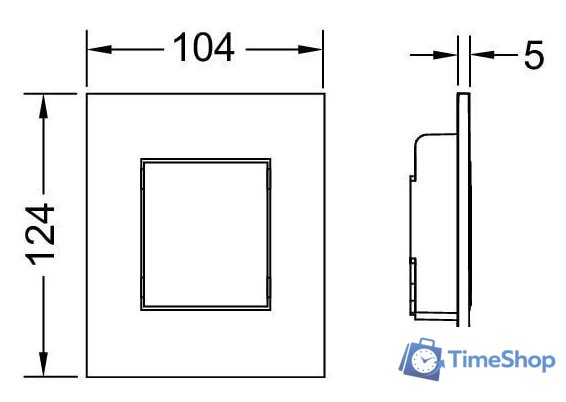 Панель смыва Tece Now 9242402 (хром матовый) - Изображение №2 — Интернет-магазин Time-Shop